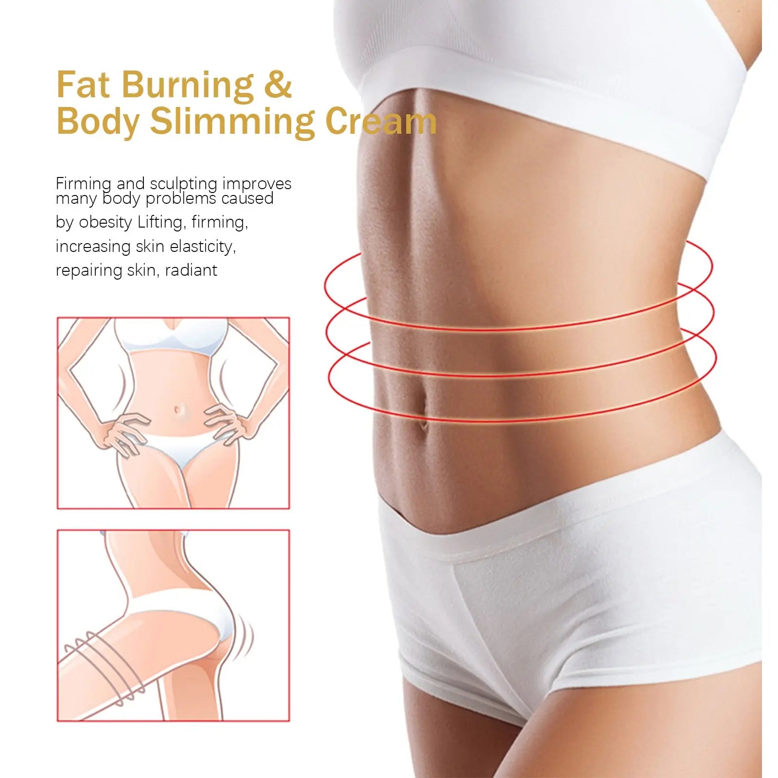 EELHOE Ginger Weight Loss Cream Slimming Fat Burning Body Weight Loss Cream Fitness Task