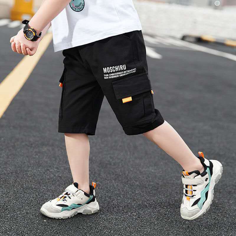 New Style Children Fashionable Summer Pants Big Children Fitness Task