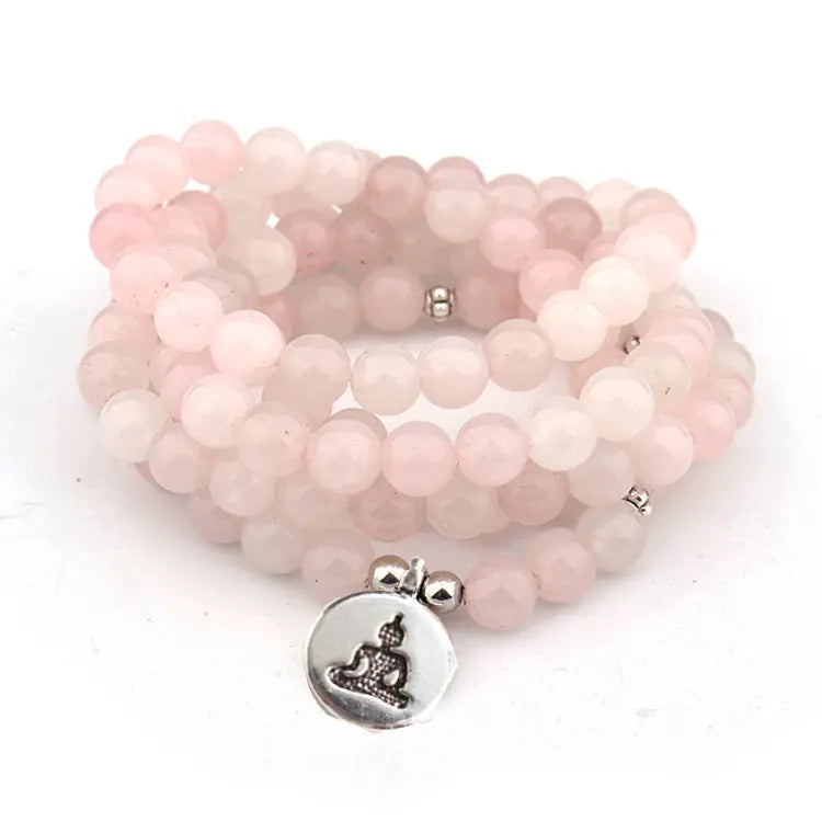 Natural Stone Powder Crystal Yoga Bracelet Fitness Task
