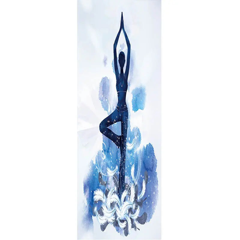 Printed Yoga Mat Drape Sweat-Absorbent Fitness Yoga Towel Yoga Drape Fitness Task