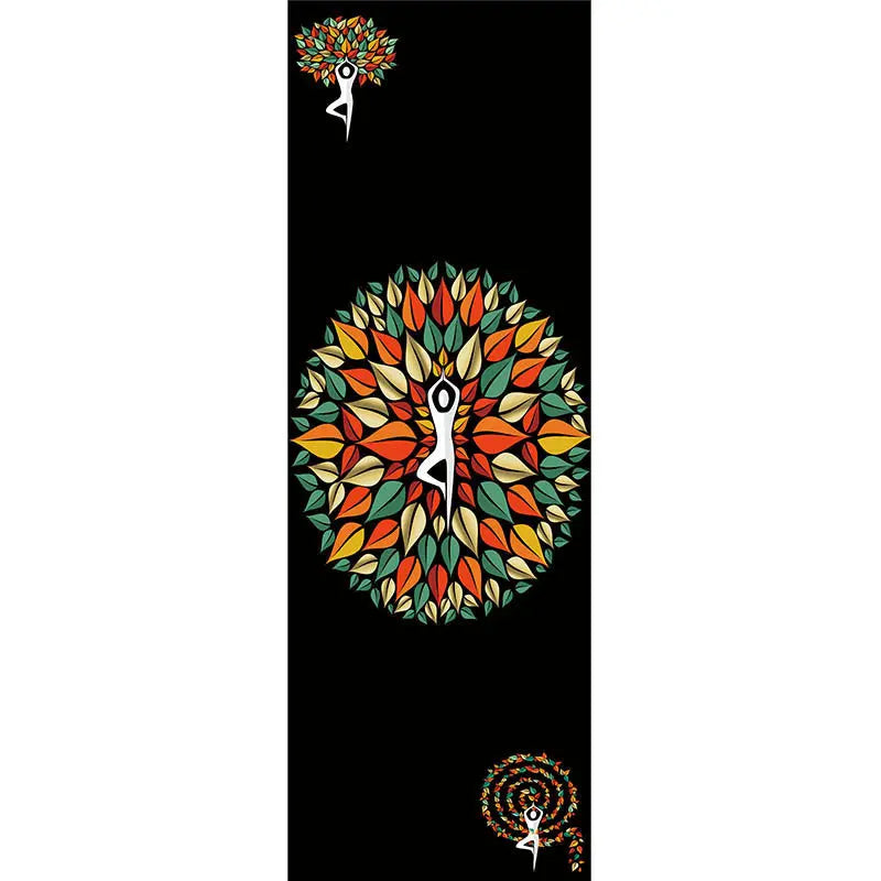 Printed Yoga Mat Drape Sweat-Absorbent Fitness Yoga Towel Yoga Drape Fitness Task