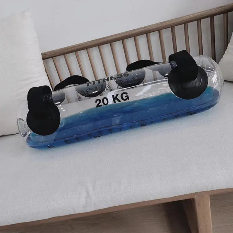 Transparent Fitting Water Bag Water Injection Weight-bearing Soft Dumbbell Portable Energy Pillar Strength Training Inflatable Weight Lifting Bag Fitness Task