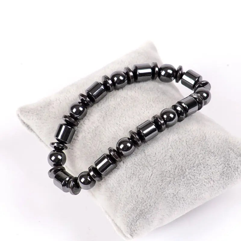 Weight Loss Black Stone Magnetic Therapy Braclet Fitness Task