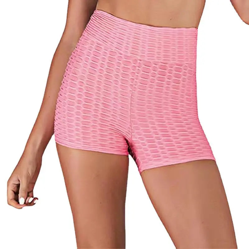 Yoga Pants Bubble Shorts Jacquard Yoga Sports Fitness Shorts Hip-fitting Shorts Fitness Task