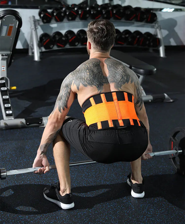 Sports Breathable Waist Belt Squat Strength Support Waist Training Fitness Weight Lifting Waist Posture Corrector Fitness Task