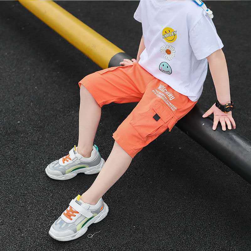 New Style Children Fashionable Summer Pants Big Children Fitness Task