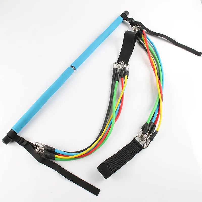 Fitness Yoga Pilates Bar Portable Gym Accessories Sport Elastic Bodybuilding Resistance Bands For Home Trainer Workout Equipment My Store
