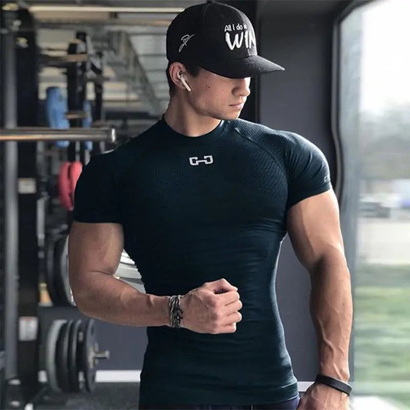 Gym Short Sleeve T Quick Dry Gym Clothes For Running Fitness Task