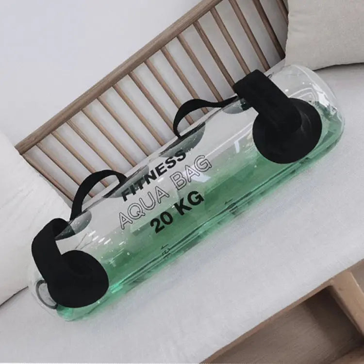 Transparent Fitting Water Bag Water Injection Weight-bearing Soft Dumbbell Portable Energy Pillar Strength Training Inflatable Weight Lifting Bag Fitness Task