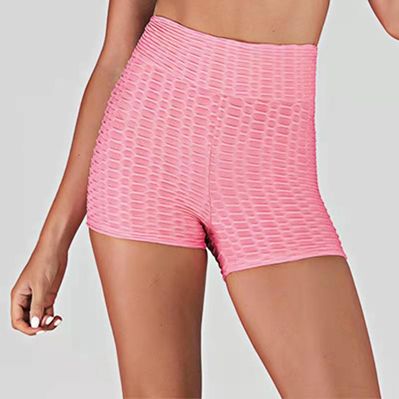 Yoga Pants Bubble Shorts Jacquard Yoga Sports Fitness Shorts Hip-fitting Shorts Fitness Task