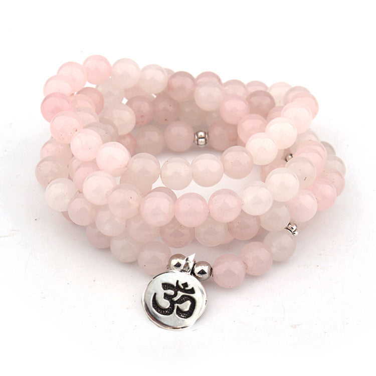 Natural Stone Powder Crystal Yoga Bracelet Fitness Task