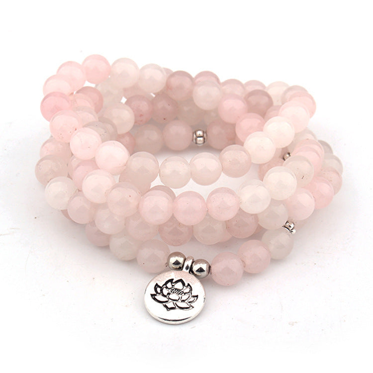 Natural Stone Powder Crystal Yoga Bracelet Fitness Task