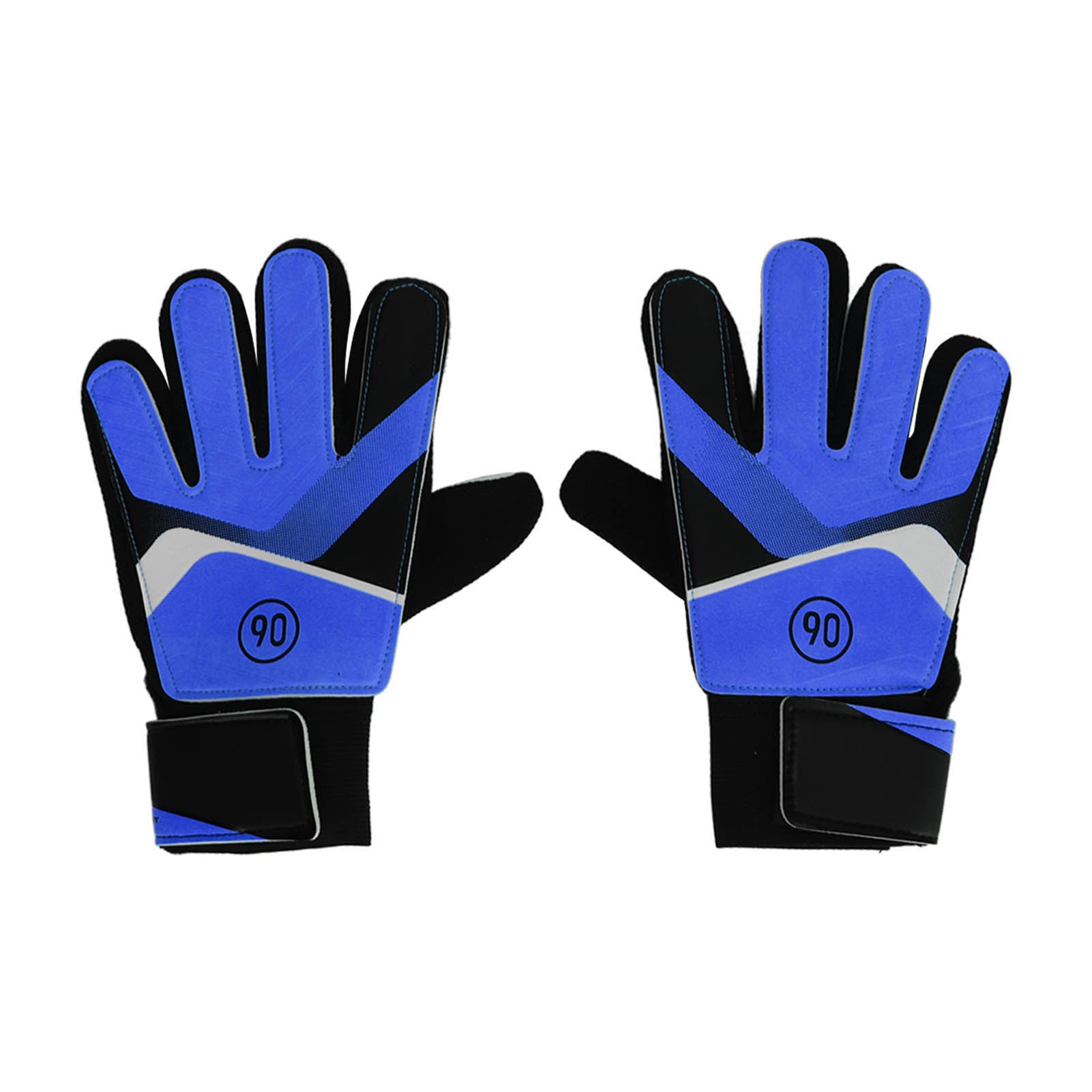 1 Pair Kids Goalkeeper Gloves Children Football Goal Keeper Gloves Anti Slip Exercise Gloves Blue 17 ~ 18cm / 6.69 ~ 7.09in Fitness Task