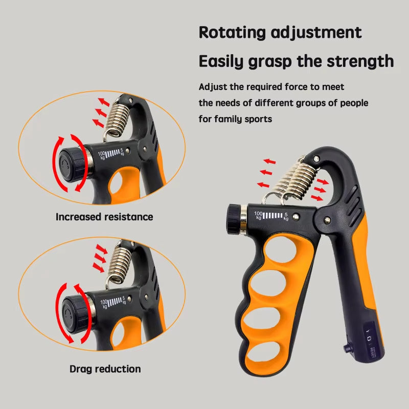 5-100kg Hand Grip Muscle Strengthener Trainer Adjustable Hands Gripper Strength Wrist Weights Expander Gym Exercise Accessories Fitness Task