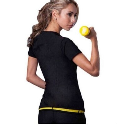 Women's Neoprene Weight Loss T-shirt Fitness Task