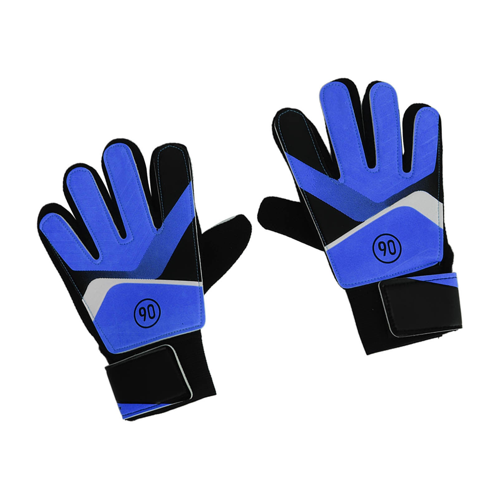 1 Pair Kids Goalkeeper Gloves Children Football Goal Keeper Gloves Anti Slip Exercise Gloves Blue 17 ~ 18cm / 6.69 ~ 7.09in Fitness Task