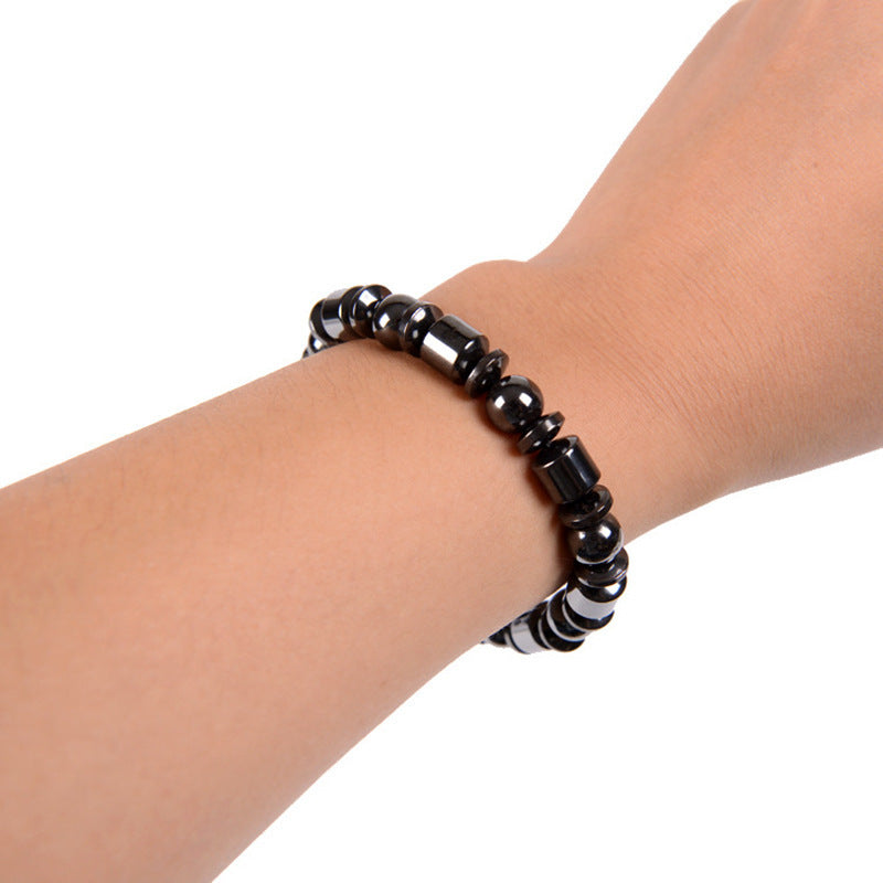 Weight Loss Black Stone Magnetic Therapy Braclet Fitness Task