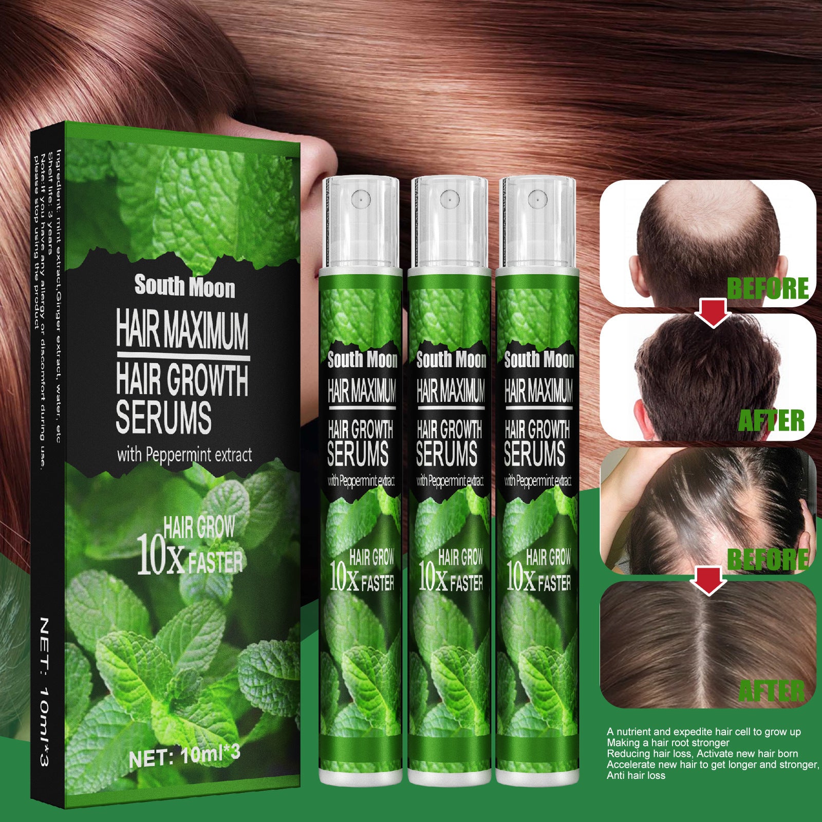 Mint Nutrition Nourishing Hair Growth Spray Fitness Task