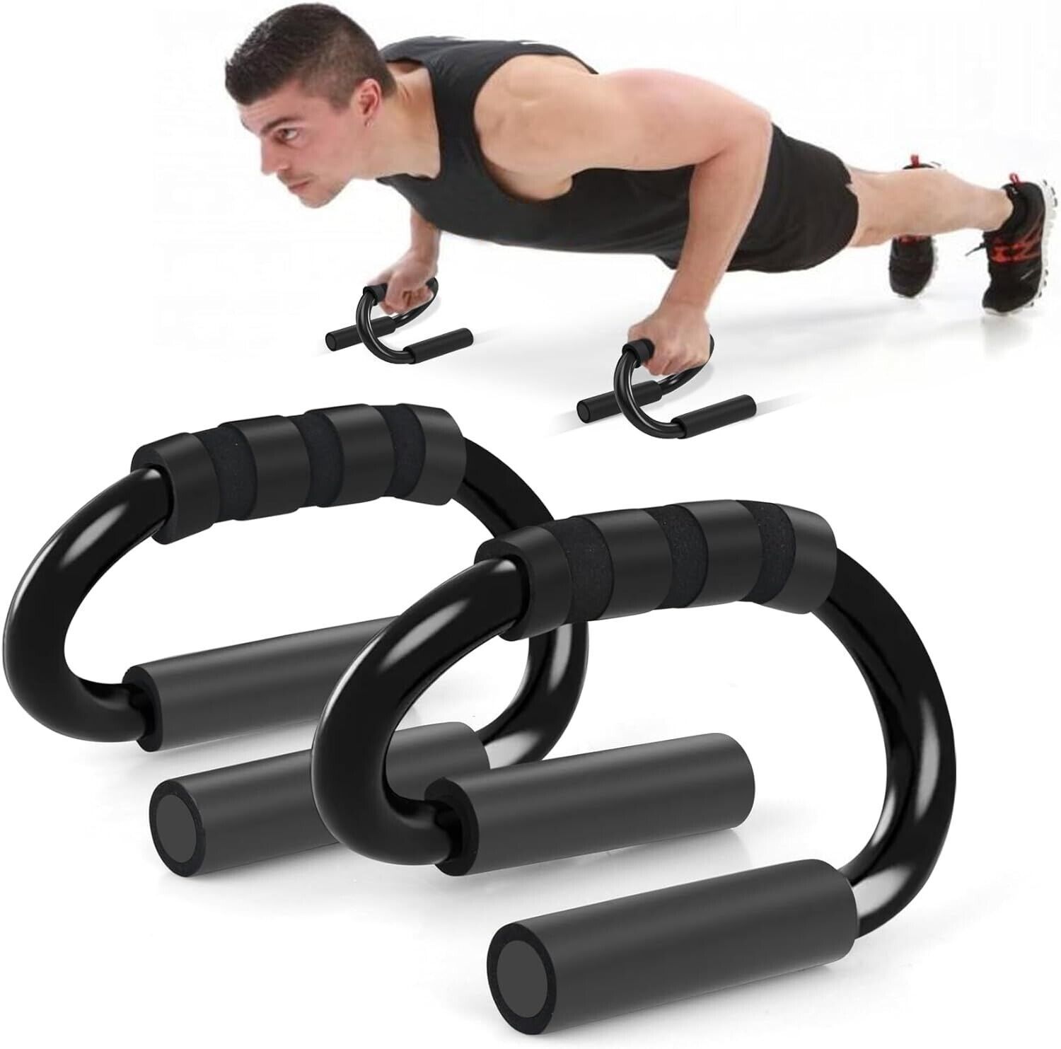 Push Up Bar S Shapes Non-slip Fitness Stand Exercise Grips Strength Workout Equipment Home Gym My Store