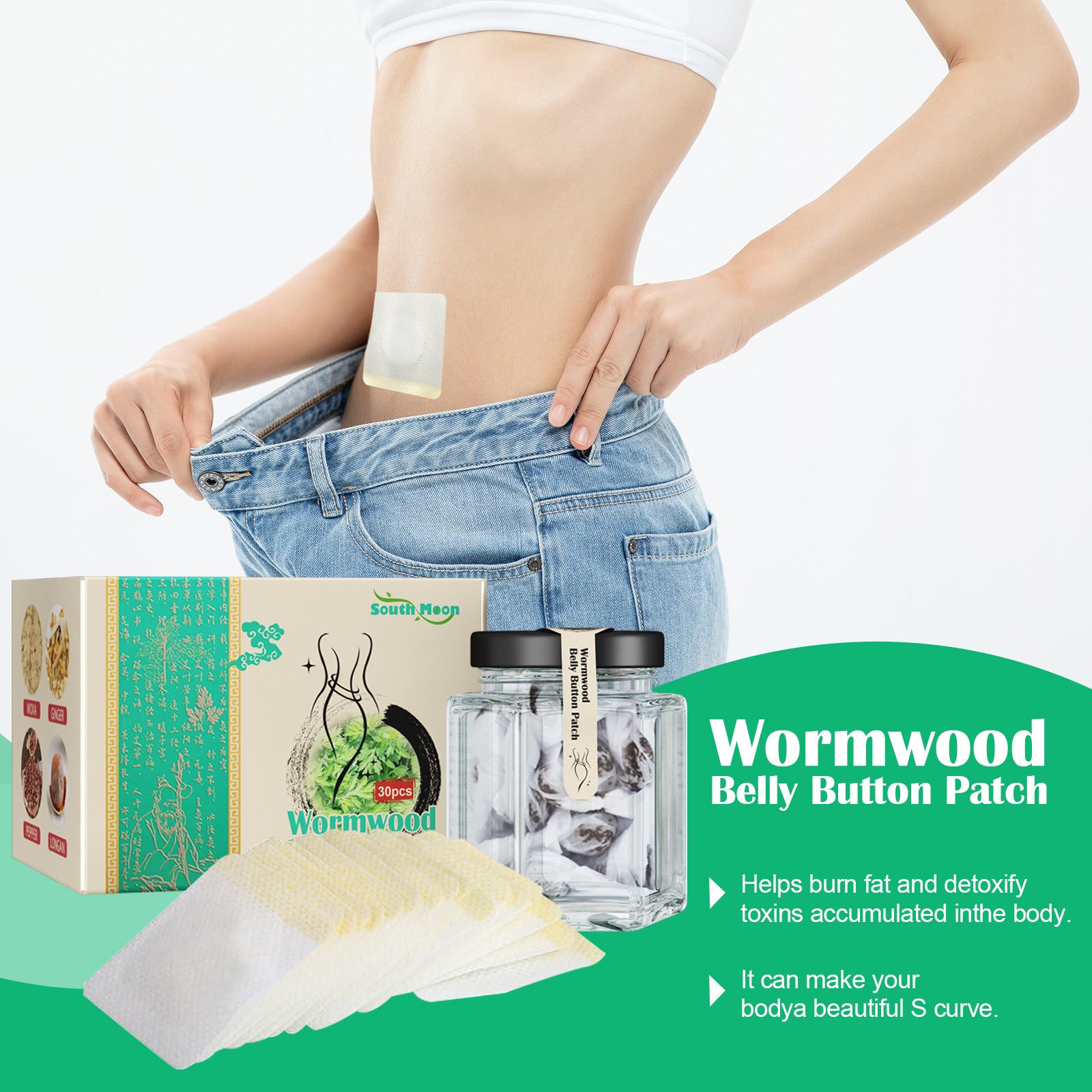 South Moon Detox Weight Loss Patch Weight Loss Herbal Abdominal Weight Loss Patch Fitness Task