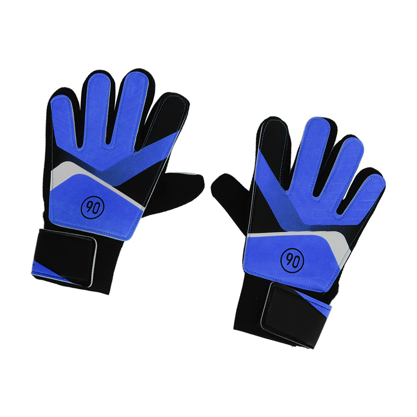 1 Pair Kids Goalkeeper Gloves Children Football Goal Keeper Gloves Anti Slip Exercise Gloves Blue 17 ~ 18cm / 6.69 ~ 7.09in Fitness Task