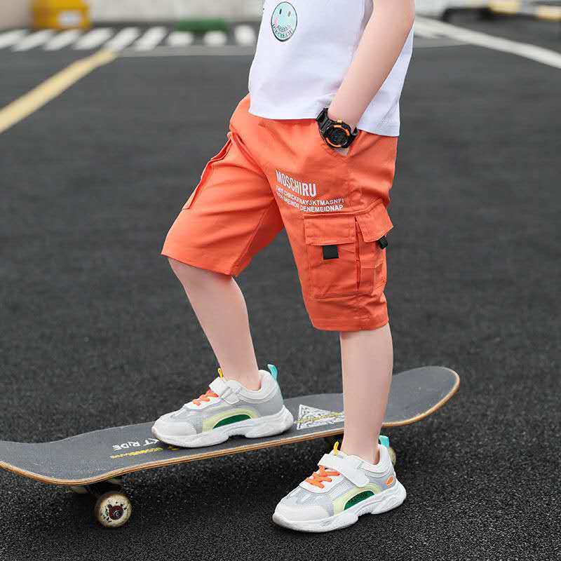 New Style Children Fashionable Summer Pants Big Children Fitness Task